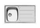 1186560 -S1000 SINK 86X50 1B+DR NOT POLISHED +1 WAY SIPHON+WASTE FITTING W.OVERFL.-FOSTER
