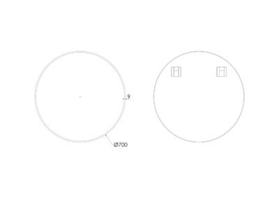 NICO KOLO BLACK MIRROR ROUND 70 ALU FRAME -DUBIEL