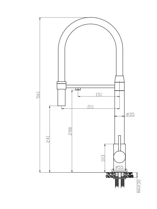 KITCHEN MIXER 3 WAY VG1019 - Image 2